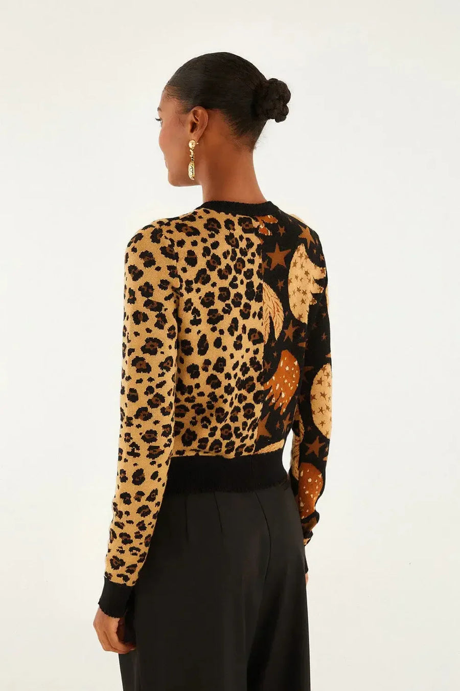 Banana Leopard Mixed Cardigan-SWEATERS & CARDIGANS-Farm Rio-Debs Boutique
