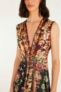 Thumbnail for Winter Garden Mix Sleeveless Maxi Dress-Dresses-Farm Rio-Debs Boutique