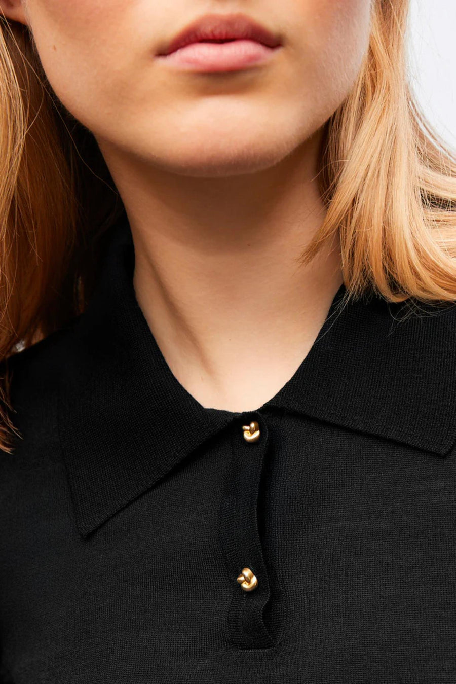 CHIC Knit Polo-Tops-Molli-Debs Boutique