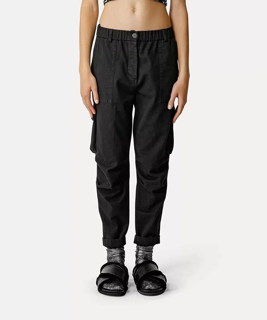 Frosted Cotton Twill Cargo Pants-Pant-forte_forte-Debs Boutique