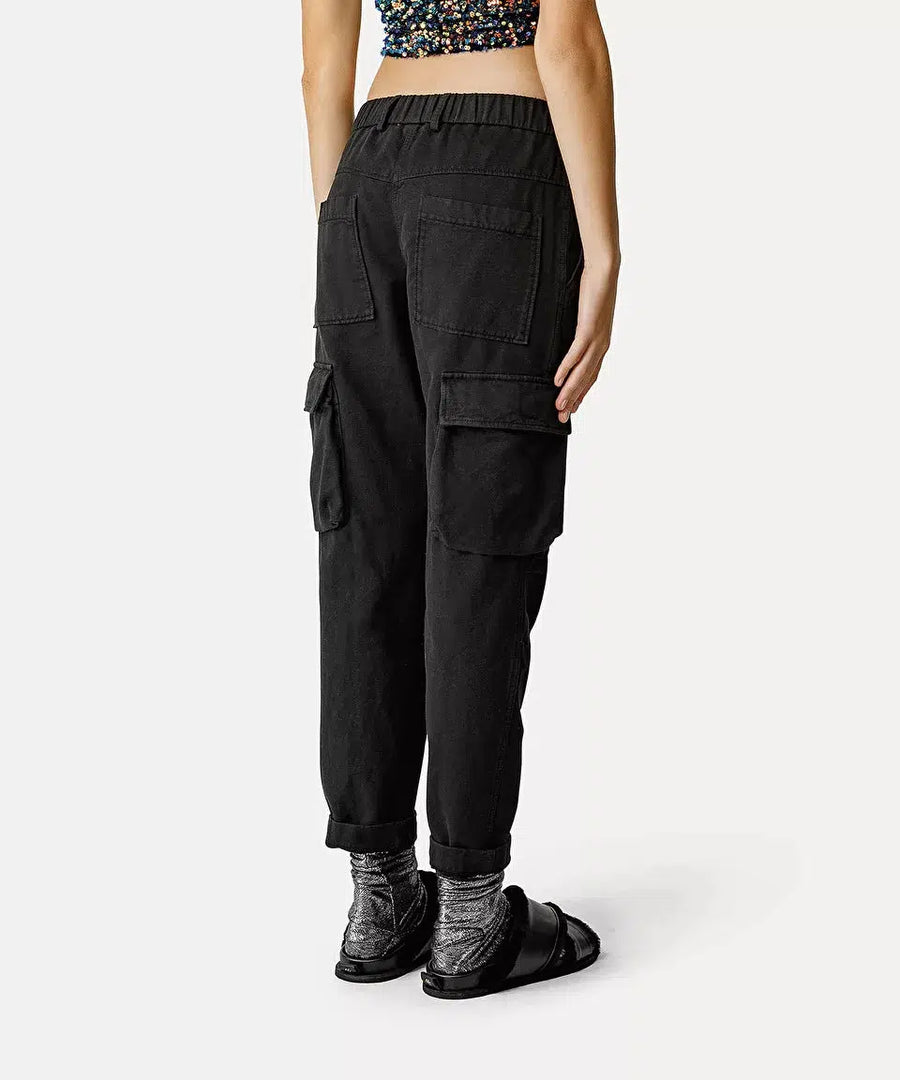 Frosted Cotton Twill Cargo Pants-Pant-forte_forte-Debs Boutique