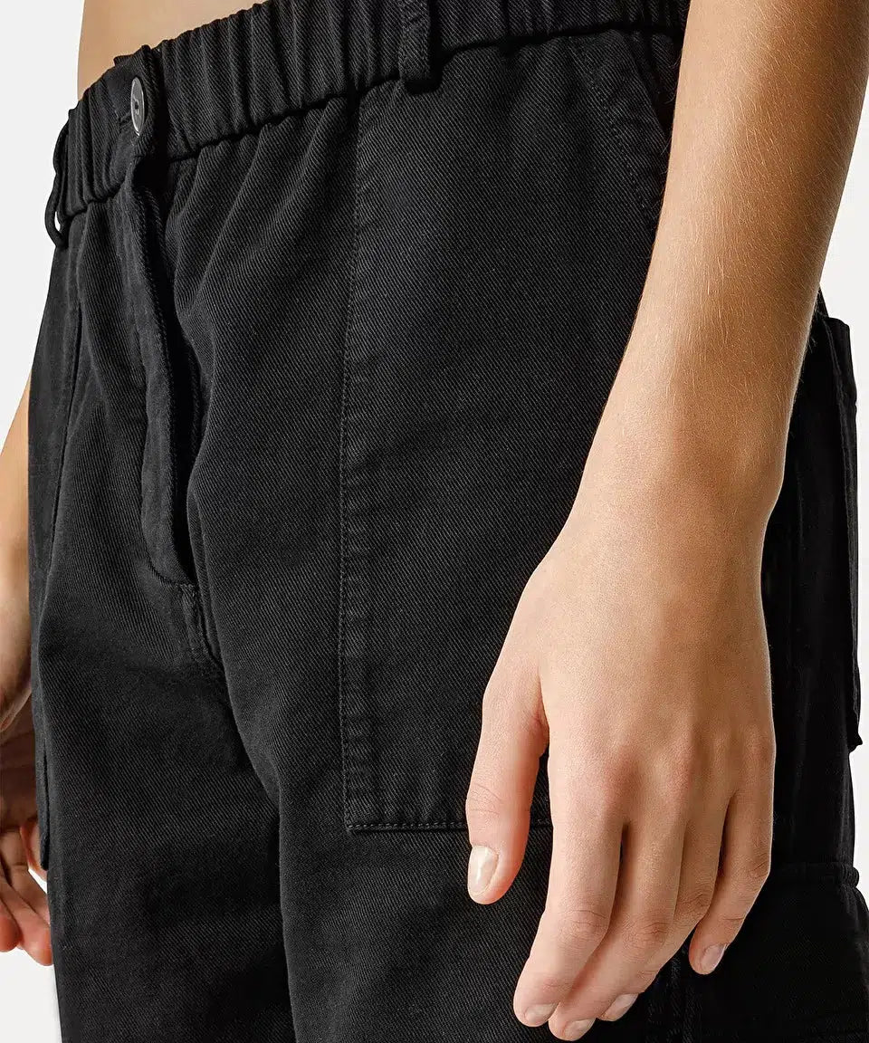 Frosted Cotton Twill Cargo Pants-Pant-forte_forte-Debs Boutique