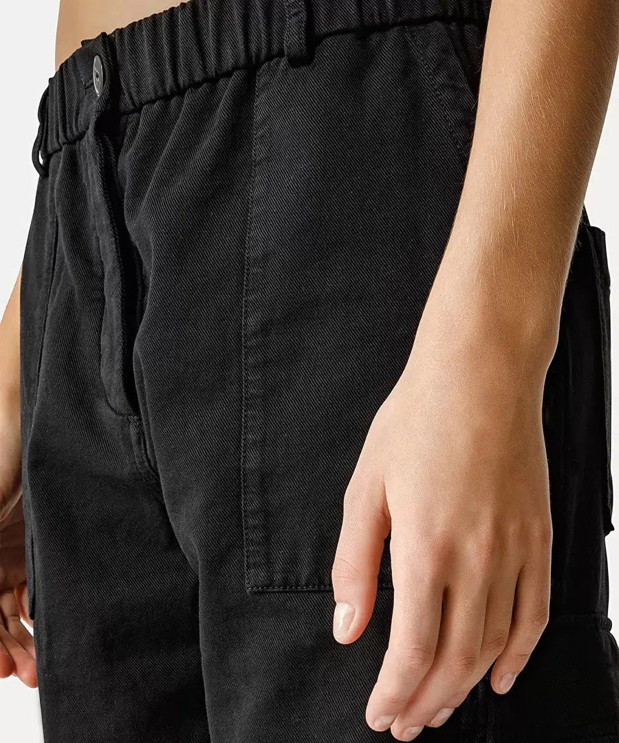 Frosted Cotton Twill Cargo Pants-Pant-forte_forte-Debs Boutique