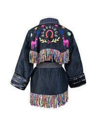 Thumbnail for RODEO SILK KIMONO - Black-Jackets & Outerwear-Monoki-Debs Boutique