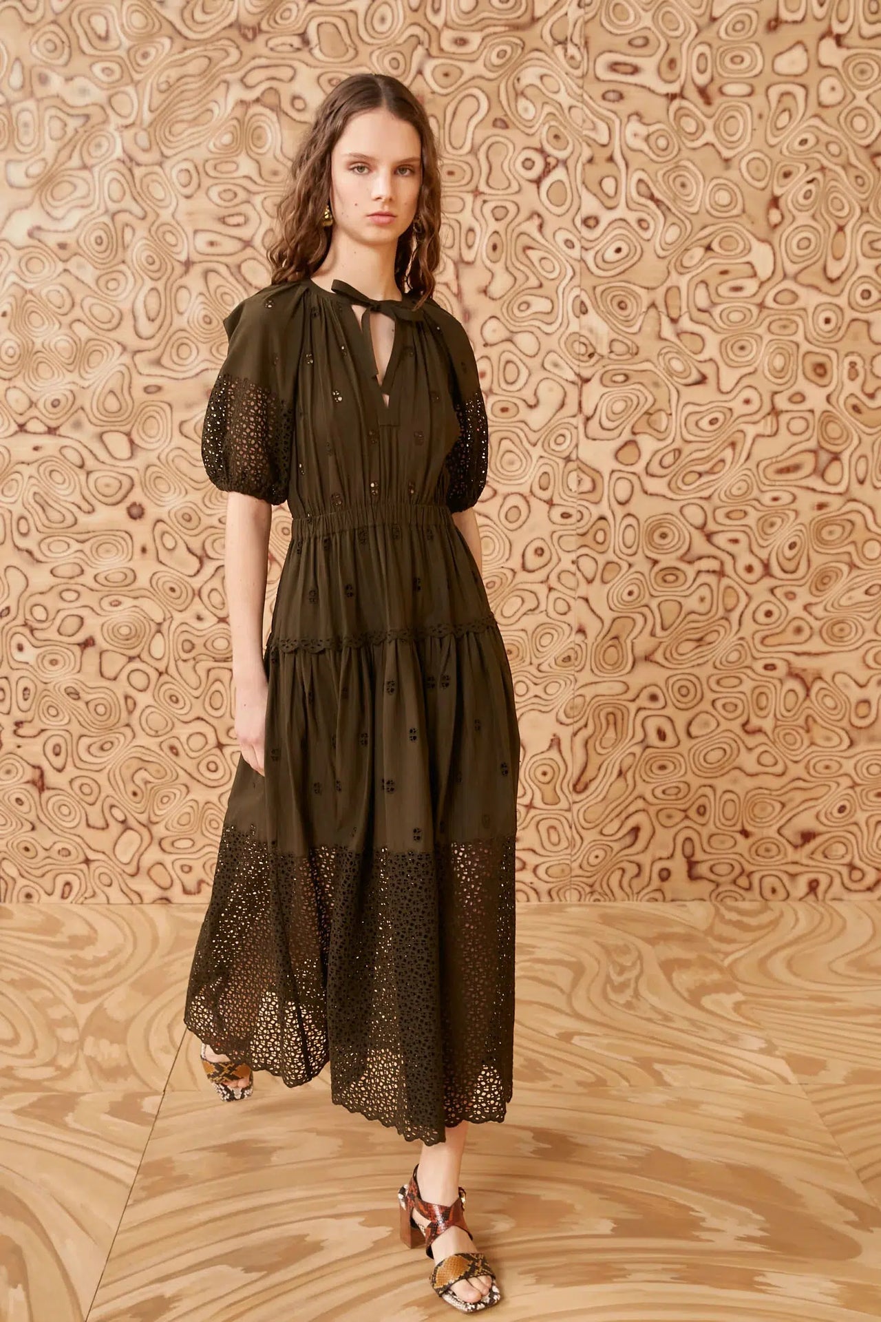 Nova Dress in Militaire-Dress-Ulla Johnson-Debs Boutique
