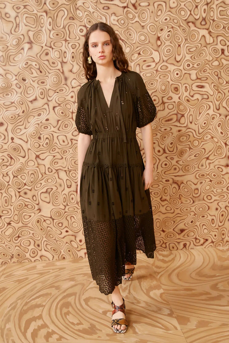 Nova Dress in Militaire-Dress-Ulla Johnson-Debs Boutique