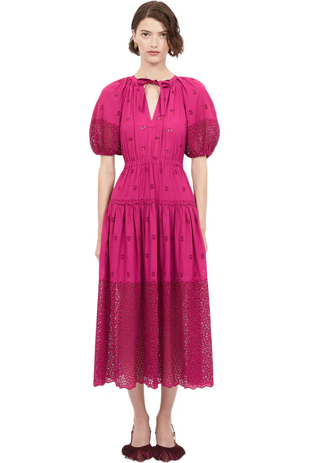 Nova Dress in Ruby-Dress-Ulla Johnson-Debs Boutique