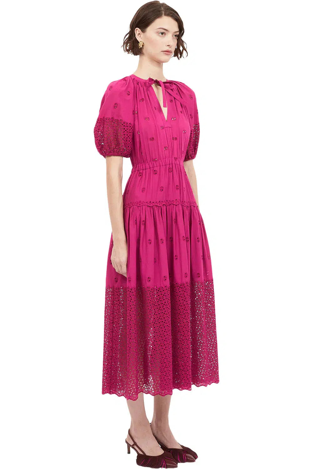 Nova Dress in Ruby-Dress-Ulla Johnson-Debs Boutique