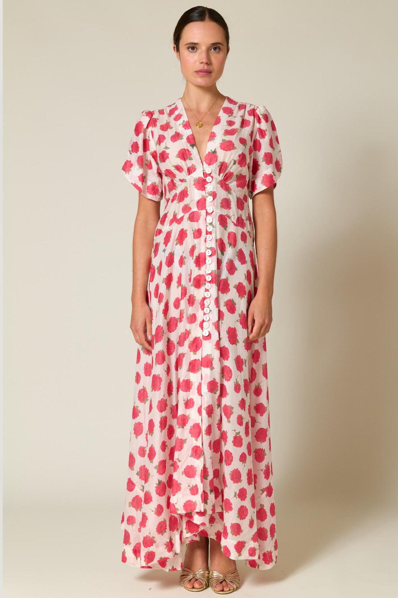 Novara Dress Vintage Rose Ivory-Dress-Rixo-Debs Boutique