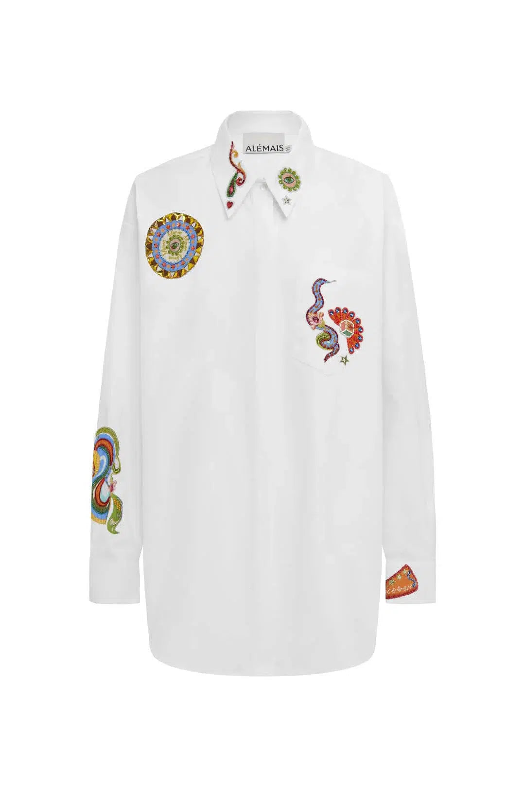 STRIKE EMBROIDERED SHIRT-Shirt-Alemais-Debs Boutique