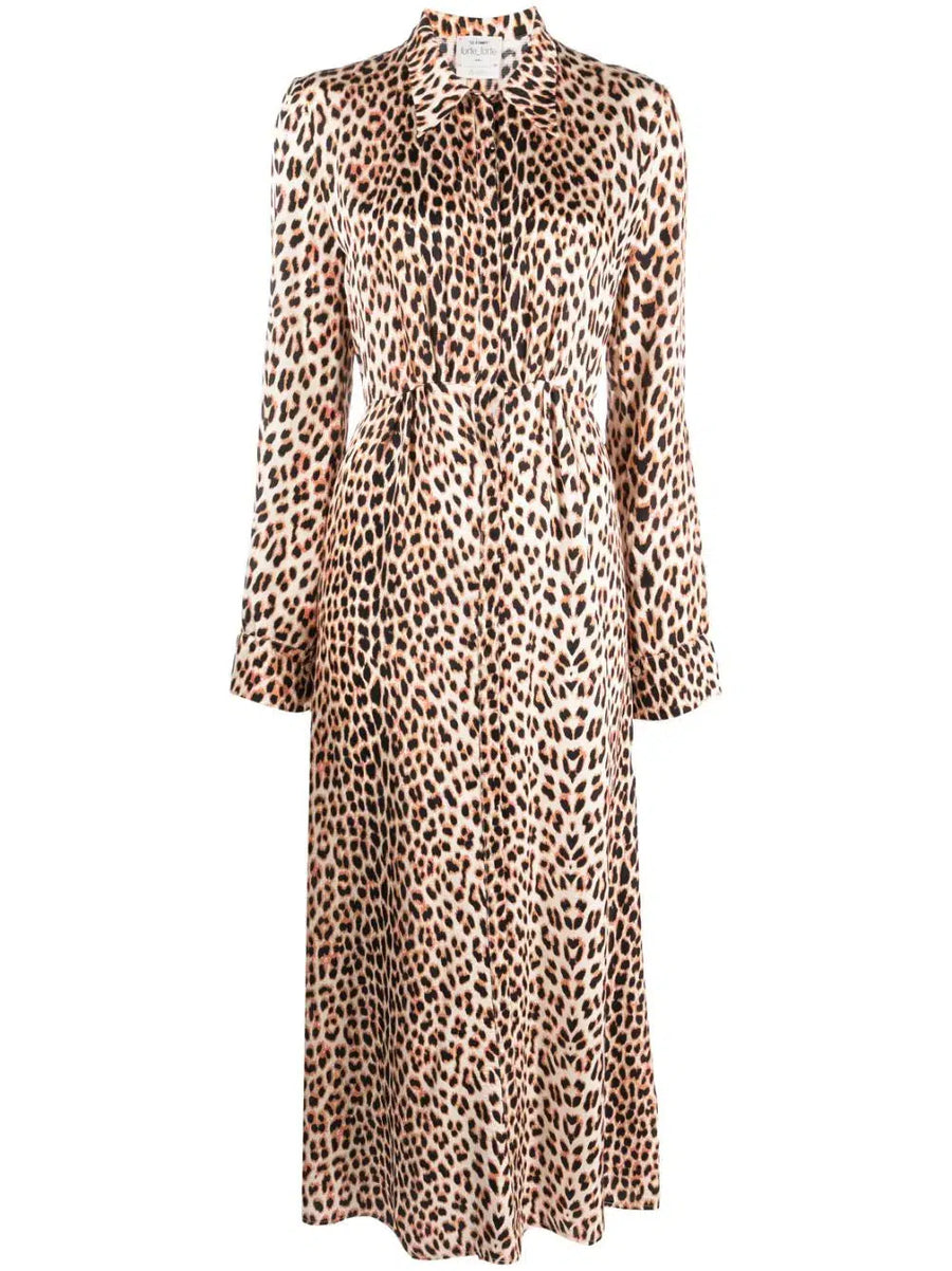 THE TWILIGHT LEOPARD PRINT SATIN MIDI DRESS-Dress-Forte_Forte-Debs Boutique