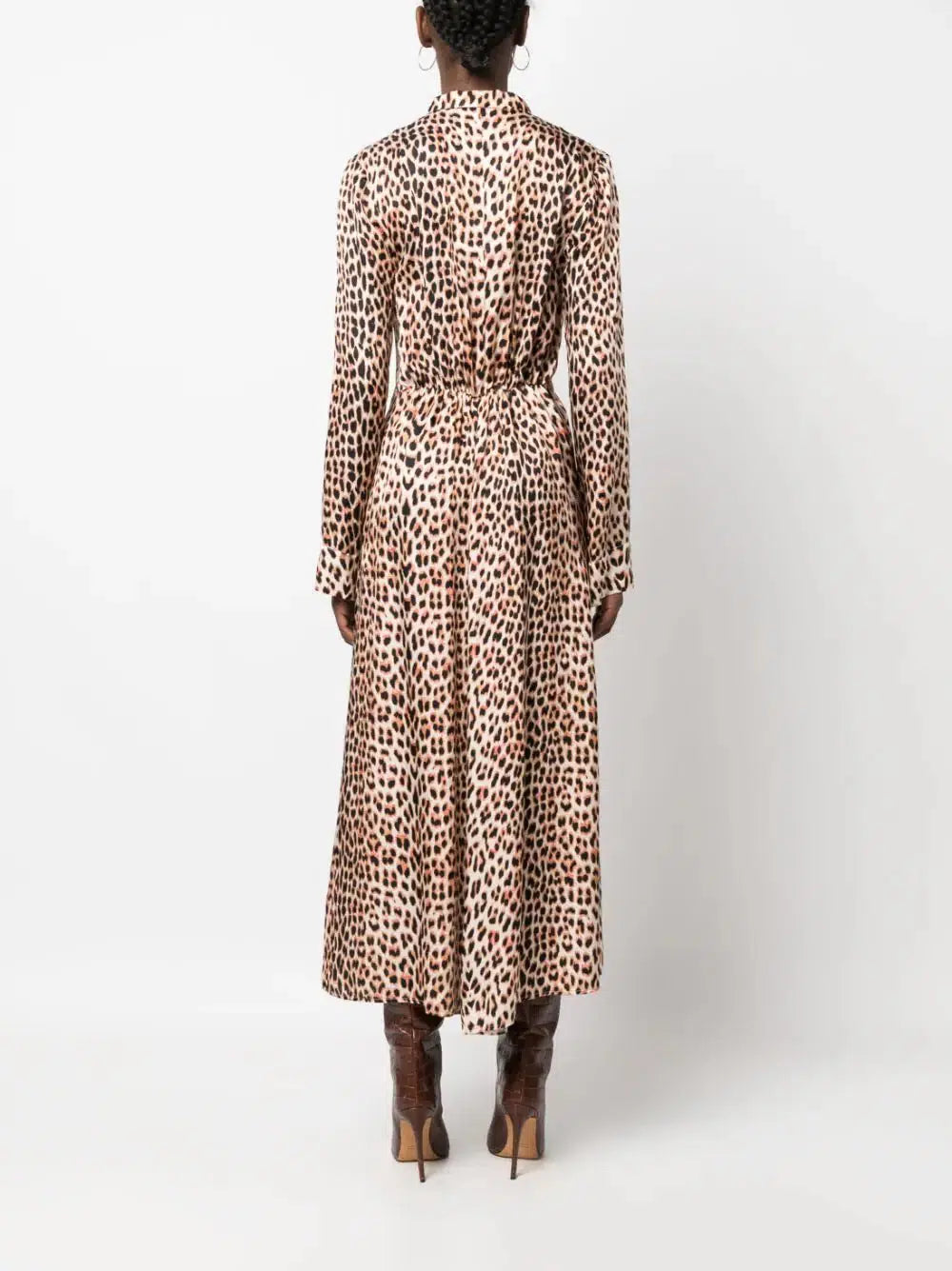 THE TWILIGHT LEOPARD PRINT SATIN MIDI DRESS-Dress-Forte_Forte-Debs Boutique