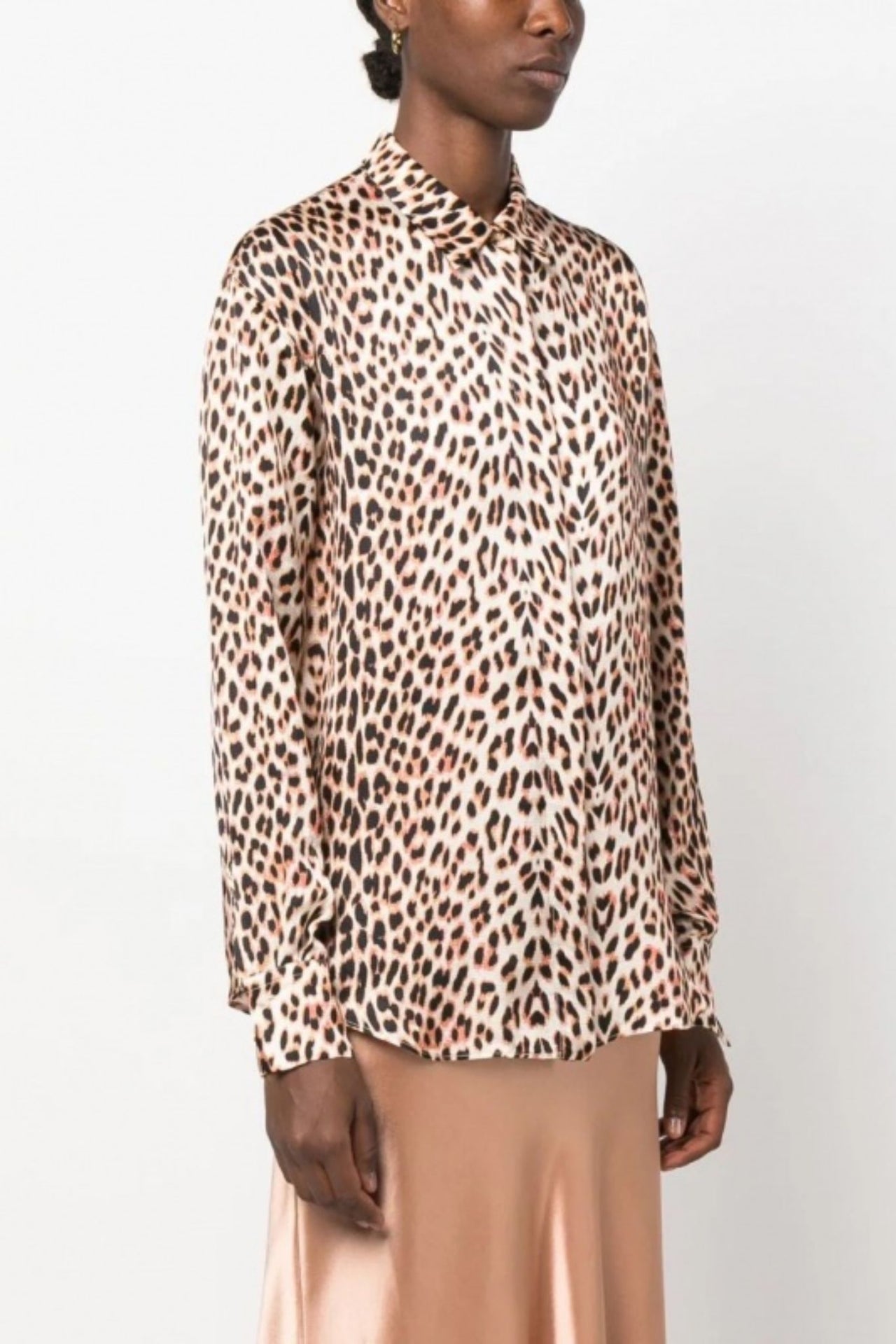 THE TWILIGHT LEOPARD PRINT SATIN SHIRT-Shirt-Forte_Forte-Debs Boutique