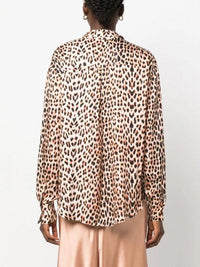 Thumbnail for THE TWILIGHT LEOPARD PRINT SATIN SHIRT-Shirt-Forte_Forte-Debs Boutique