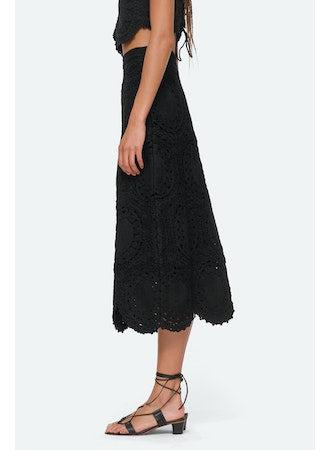 Camila Pleating Skirt - Black-Skirt-SEA NY-Debs Boutique