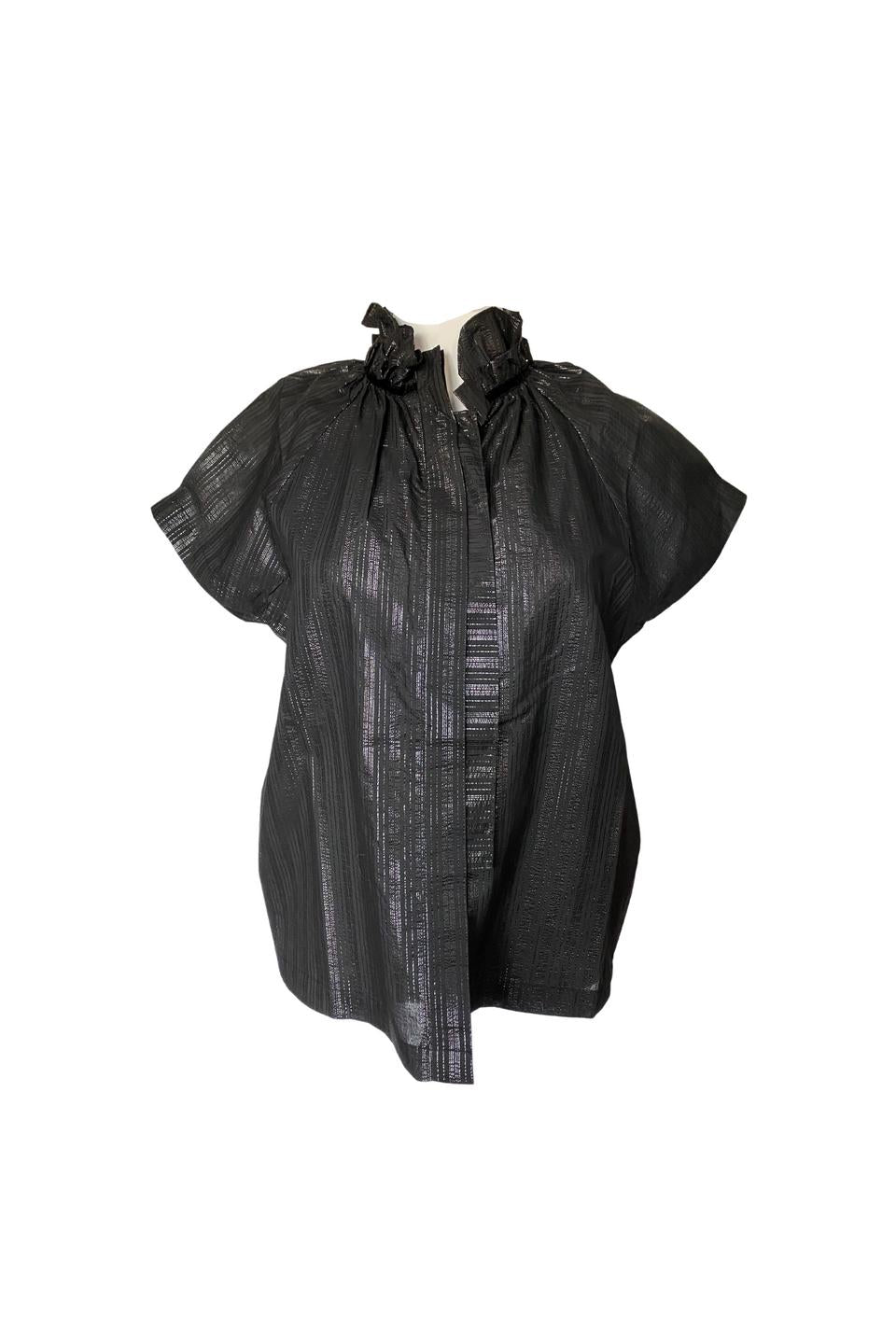 Stella Glitterati Gauze Shirt - Nero-Top-A Shirt Thing-Debs Boutique