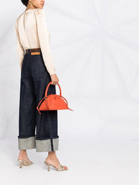 Thumbnail for Viscose Cloquet Satin V Neck Shirt-Shirt-forte_forte-Debs Boutique
