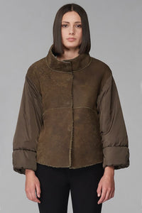 Thumbnail for Shearling Puff Sleeve Jacket-Jacket-Transit par Such-Debs Boutique