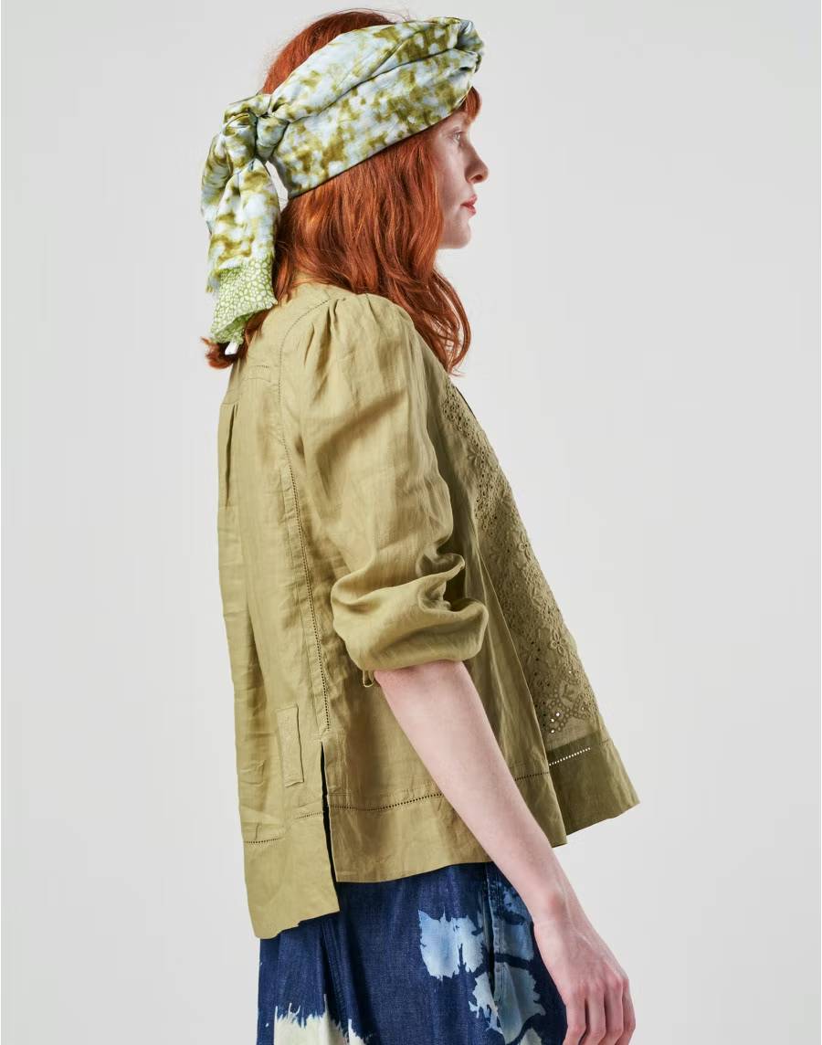 Righteous Lace Shirt in Green-Shirt-High by Claire Campbell-Debs Boutique
