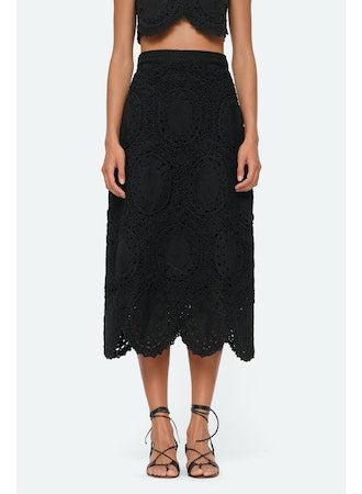 Camila Pleating Skirt - Black-Skirt-SEA NY-Debs Boutique