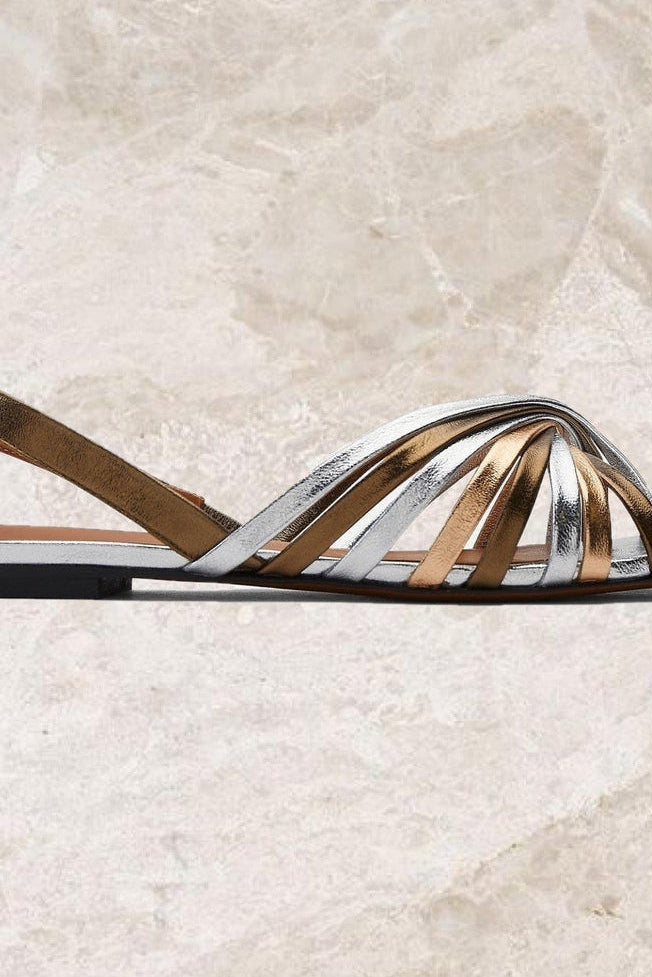 Ingrid Metallic Sandal-Sandal-Clergerie-Debs Boutique