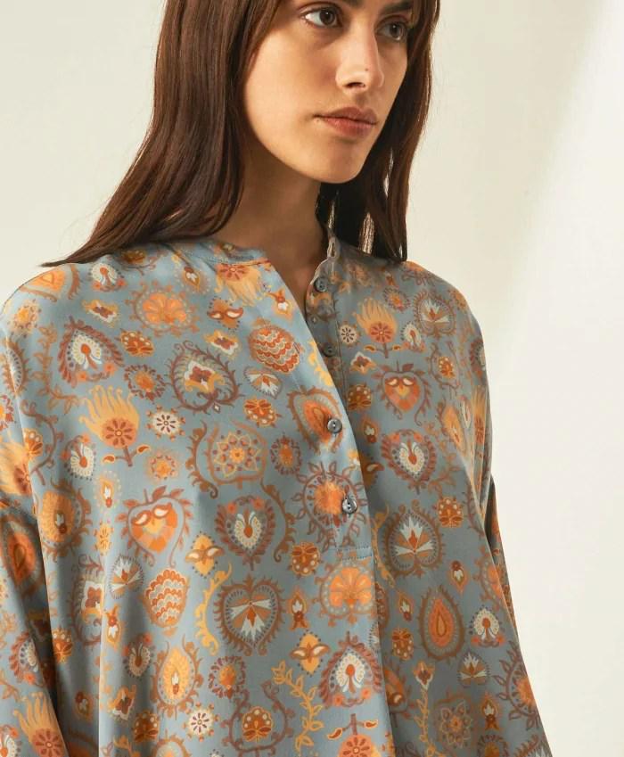 Bergerac Shirt in Azzurro-Shirt-Momoni-Debs Boutique