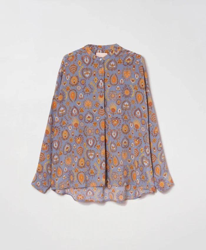 Bergerac Shirt in Azzurro-Shirt-Momoni-Debs Boutique