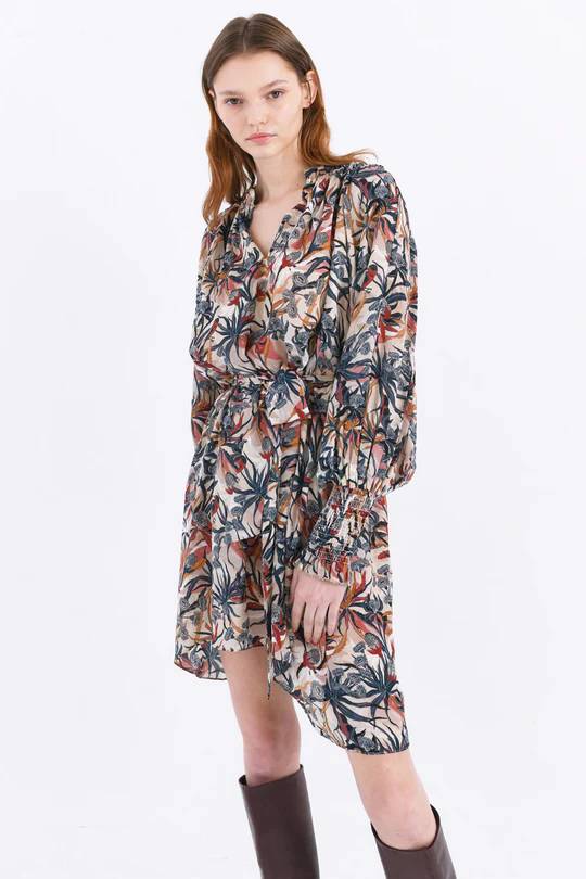 Bianca Mini Dress in Lanin Beige-Dress-Chufy-Debs Boutique