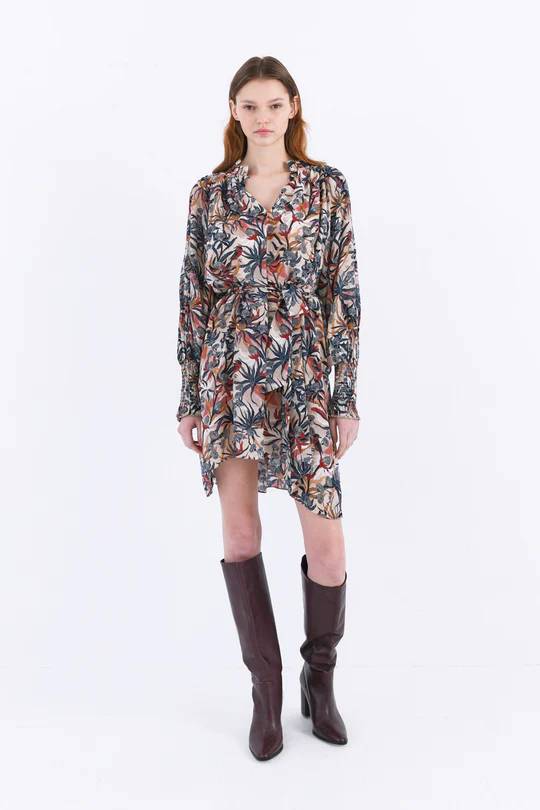 Bianca Mini Dress in Lanin Beige-Dress-Chufy-Debs Boutique