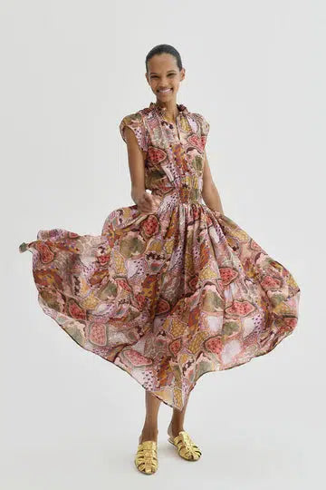 CAIRO SILK MAXI DRESS in SOUMY-Dress-Chufy-Debs Boutique