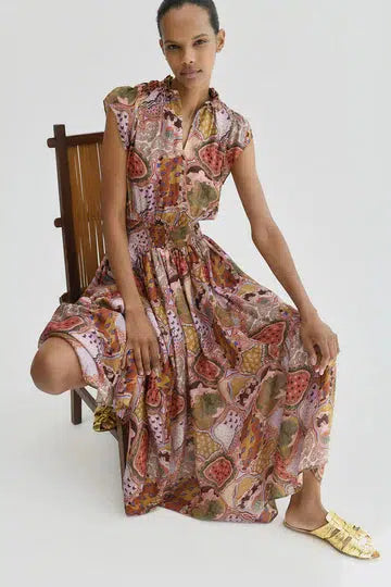 CAIRO SILK MAXI DRESS in SOUMY-Dress-Chufy-Debs Boutique