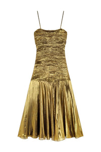Thumbnail for Claudette Dress Gold-Dress-Rixo-Debs Boutique