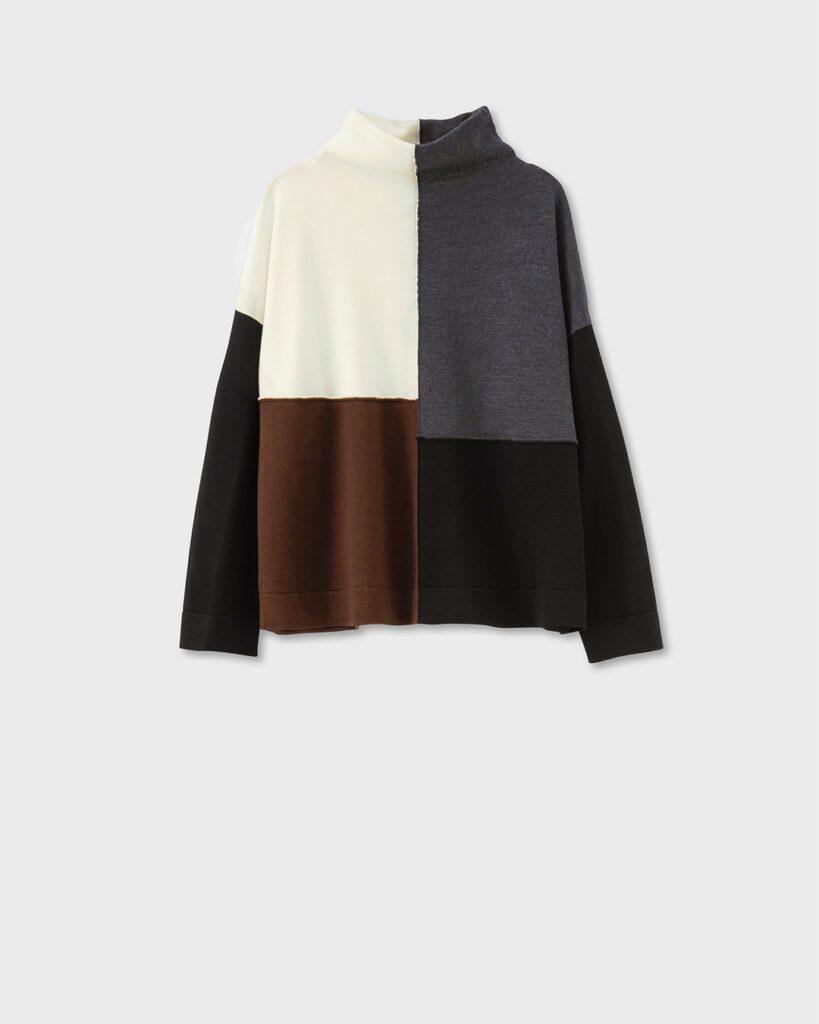 Colourblock Merino Polo
