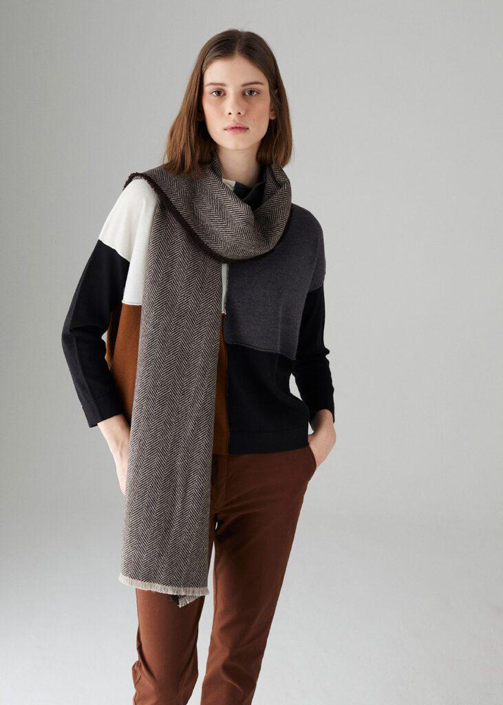 Colourblock Merino Polo