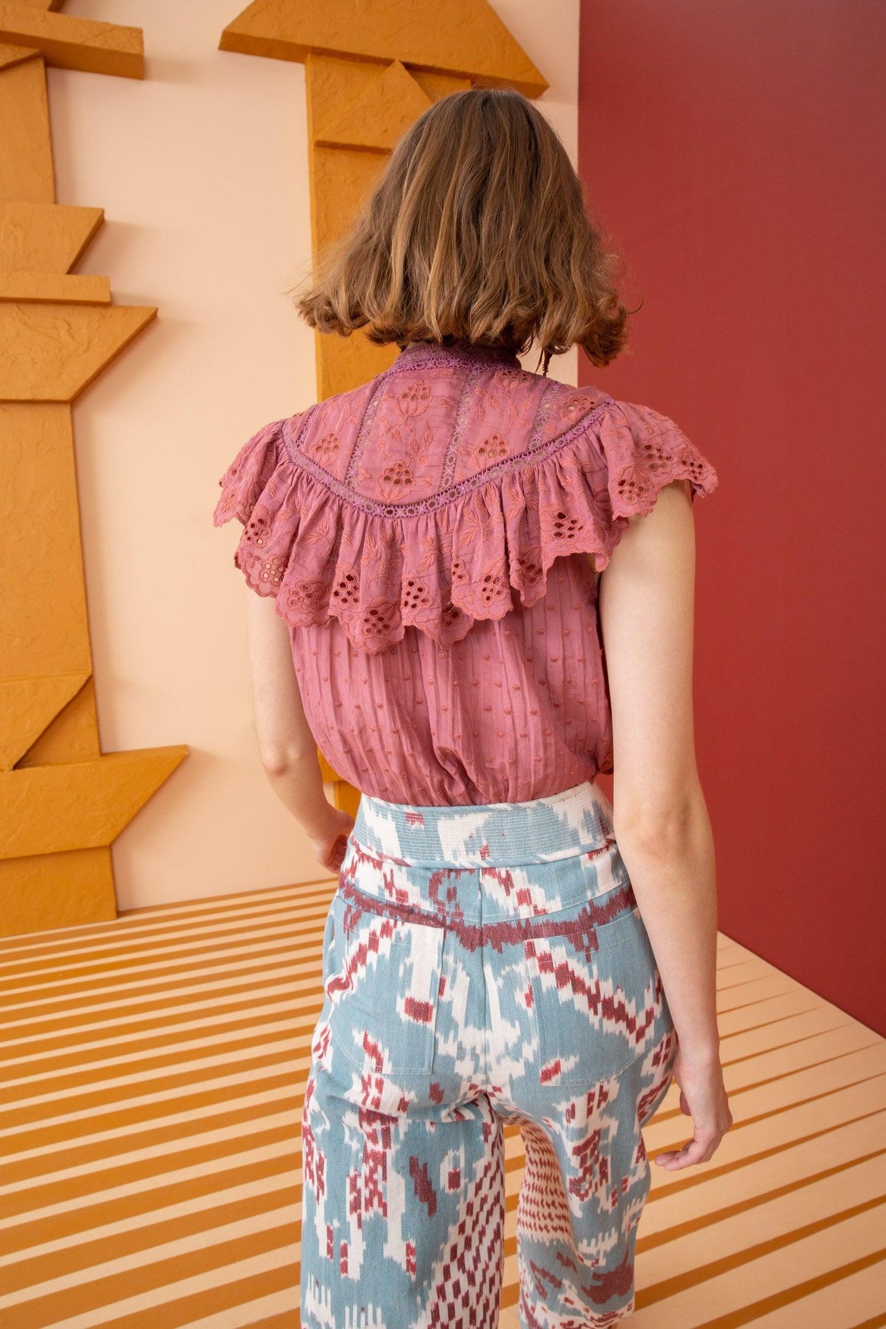 Delaine Top - Rosewood-Top-Ulla Johnson-Debs Boutique