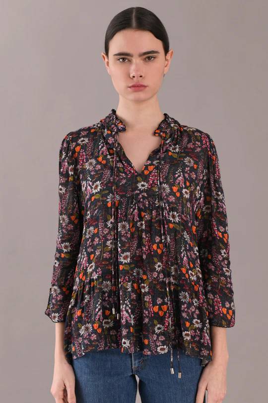 Donna Top in Valdes Navy-Top-Chufy-Debs Boutique