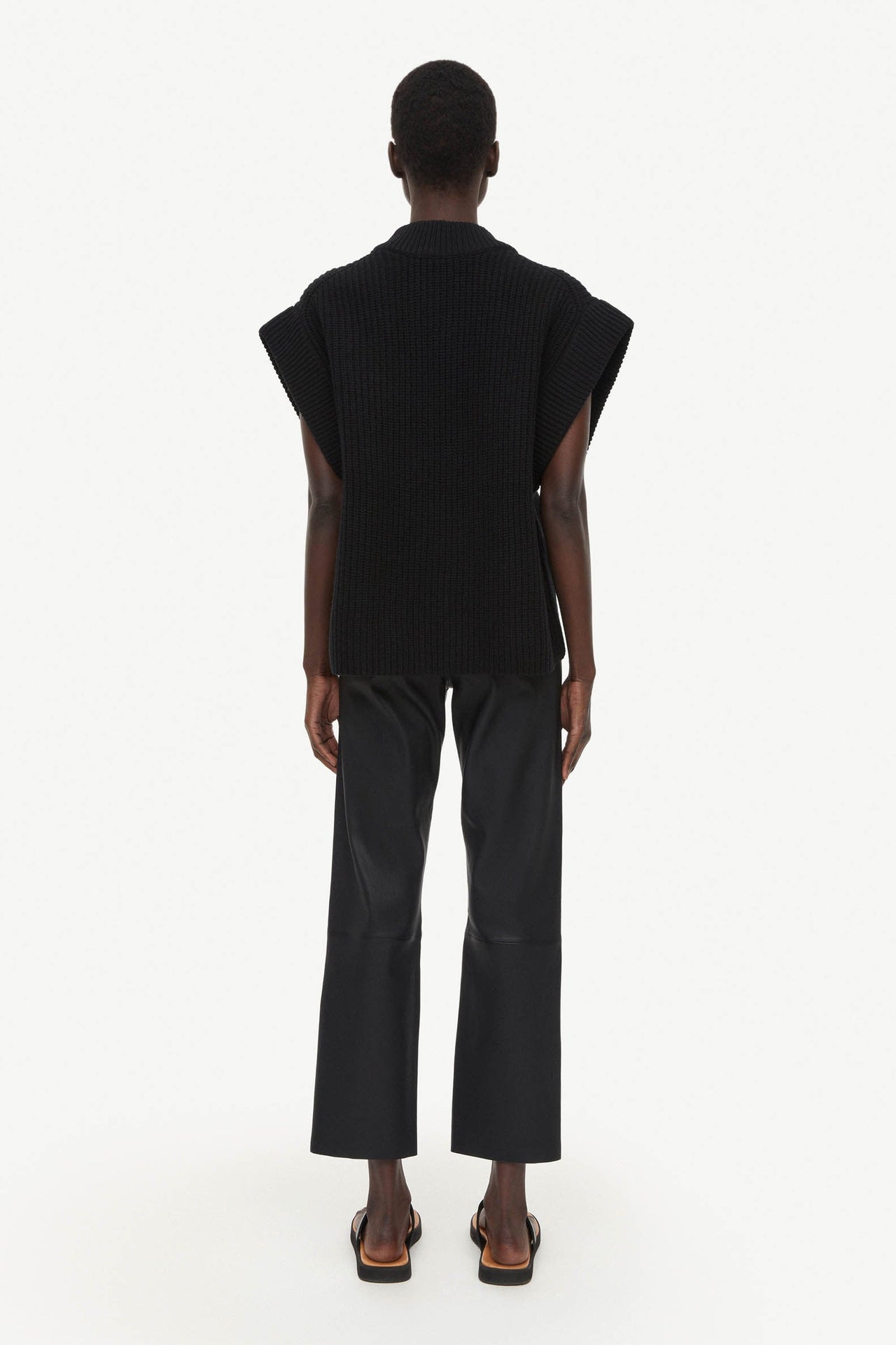 Florentina Black Leather Pants-Pants-By Malene Birger-Debs Boutique