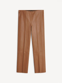 Thumbnail for Florentina Dark Tan Leather Pants-Pants-By Malene Birger-Debs Boutique