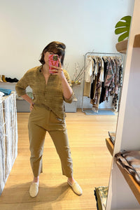 Thumbnail for F152 Slim Cotton Pant in Mustard-Pant-Transit-Debs Boutique