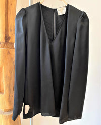 Thumbnail for Viscose Cloquet Satin V Neck Shirt-Shirt-forte_forte-Debs Boutique
