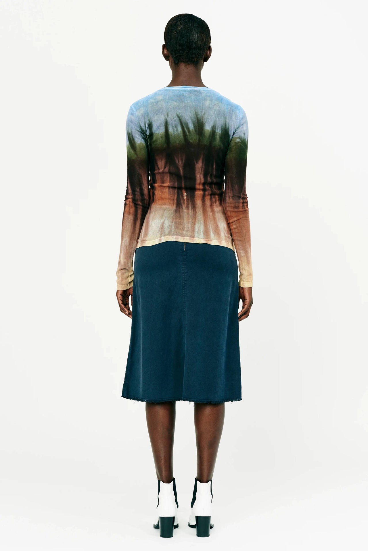 Landscape Tie-Dye Long Sleeve T-shirt-T-Shirt-Raquel Allegra-Debs Boutique