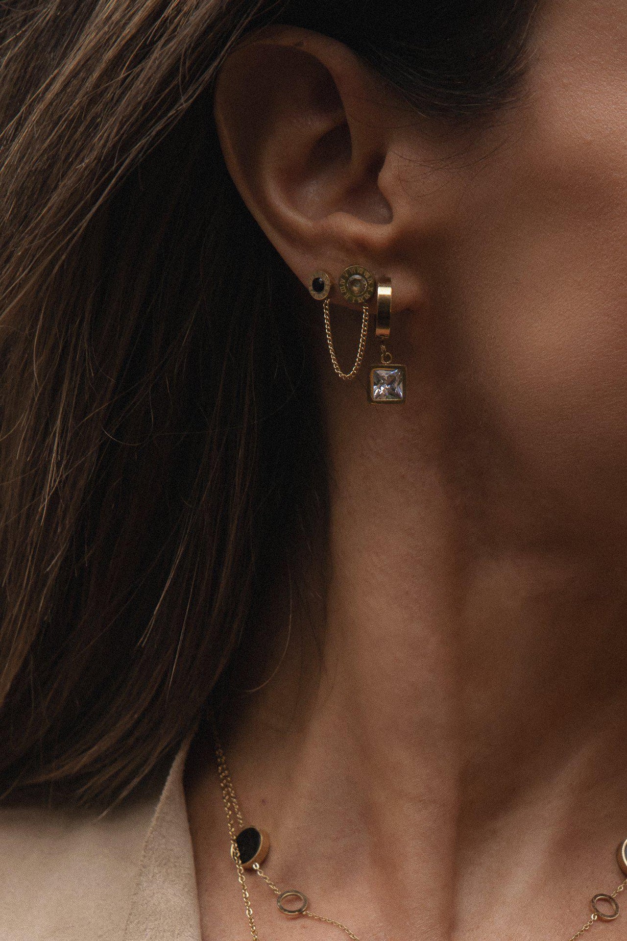 Majestic Single Earring-Earrings-Queen and Collection-OS-Gold-Debs Boutique