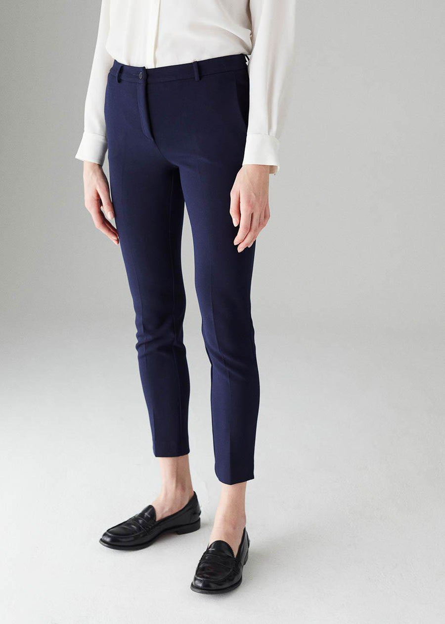 Slim 7/8 Cotton Chino.-Pants-Rosso35-Debs Boutique