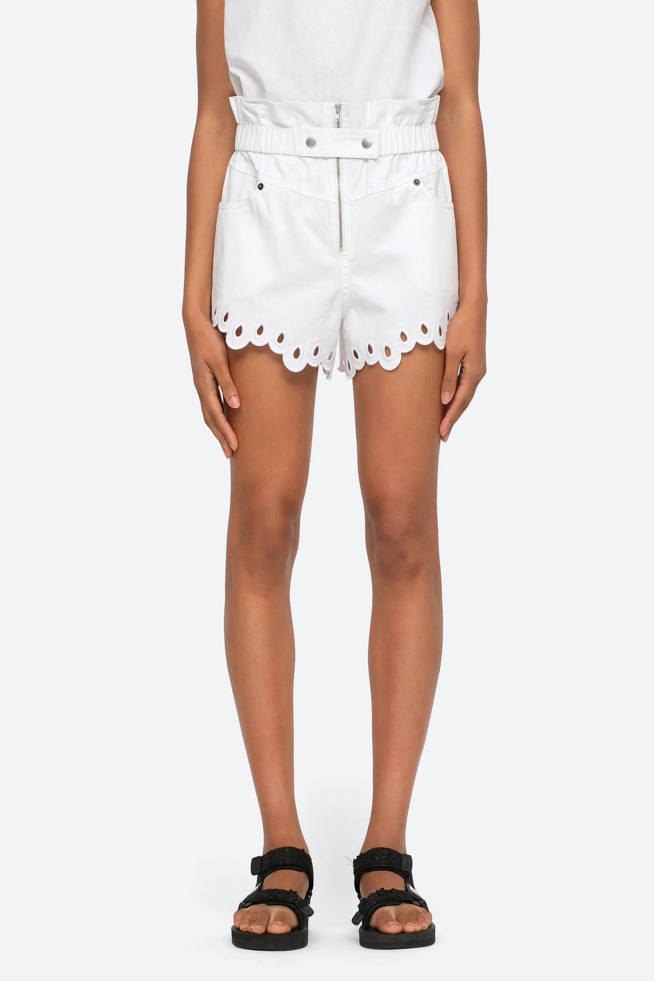 Lee Embroidery Short in White-Short-Sea New York-Debs Boutique