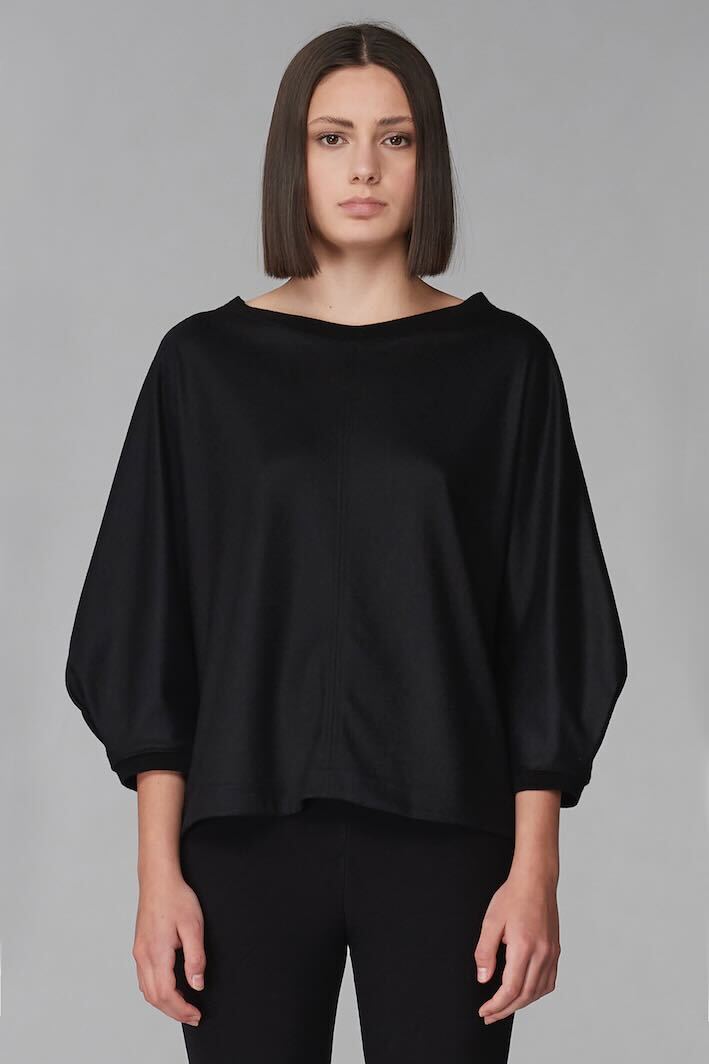 Button-Back relaxed Knit Top U302-Top-Transit par Such-Debs Boutique