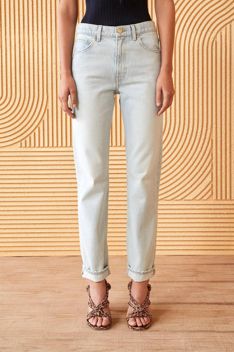 The Daphne Jean in Glacier-Pant-Ulla Johnson-Debs Boutique