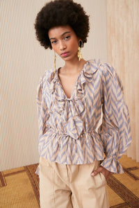Thumbnail for Kalila Blouse in Birch-Blouse-Ulla Johnson-Debs Boutique
