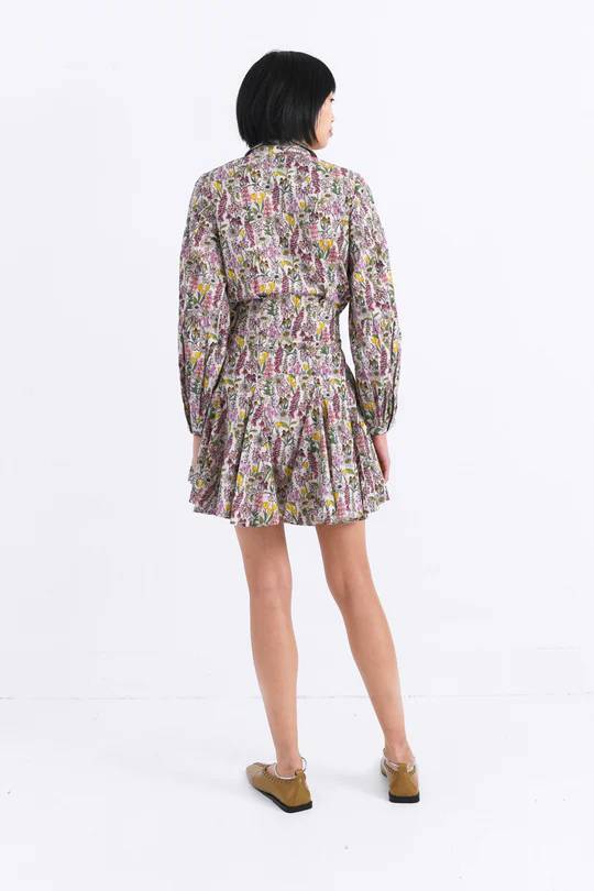 Ushi Mini Dress in Valdes Beige-Dress-Chufy-Debs Boutique