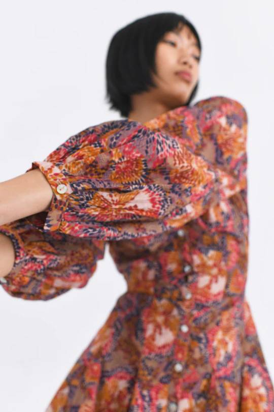 Ushi Mini Dress in Lacar Brown-Dress-Chufy-Debs Boutique
