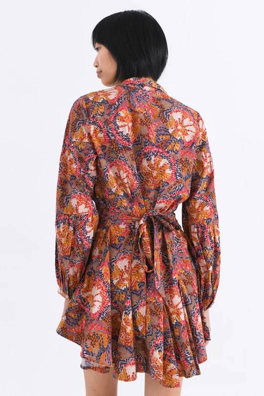 Ushi Mini Dress in Lacar Brown-Dress-Chufy-Debs Boutique